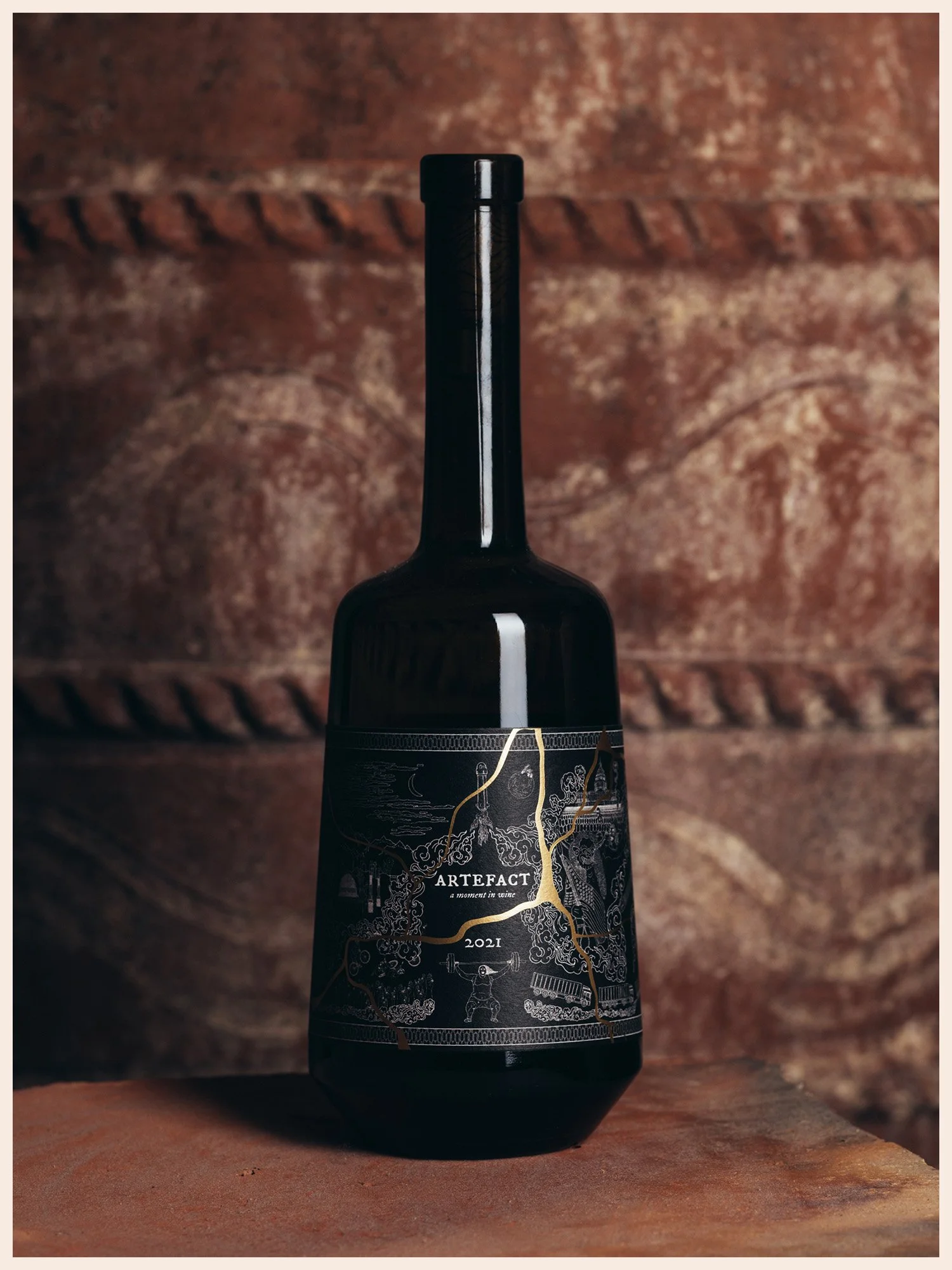 Artefact Wine A Moment in Wine 2021 Bacchus Bottle Japanese Kintsugi Label Image 3