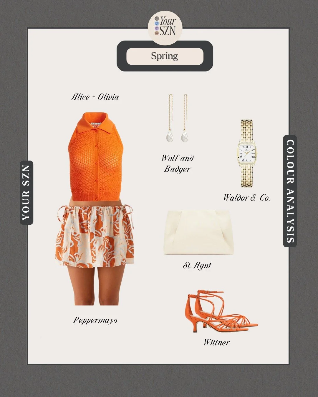 Spring outfit inspo with bold orange, fresh neutrals, and the perfect balance of elegance + fun.

#springstyle #outfitinspo #colouranalysis #springoutfit #personalstyle #wardrobeinspo #colouranalysis #onlinecolouranalysis