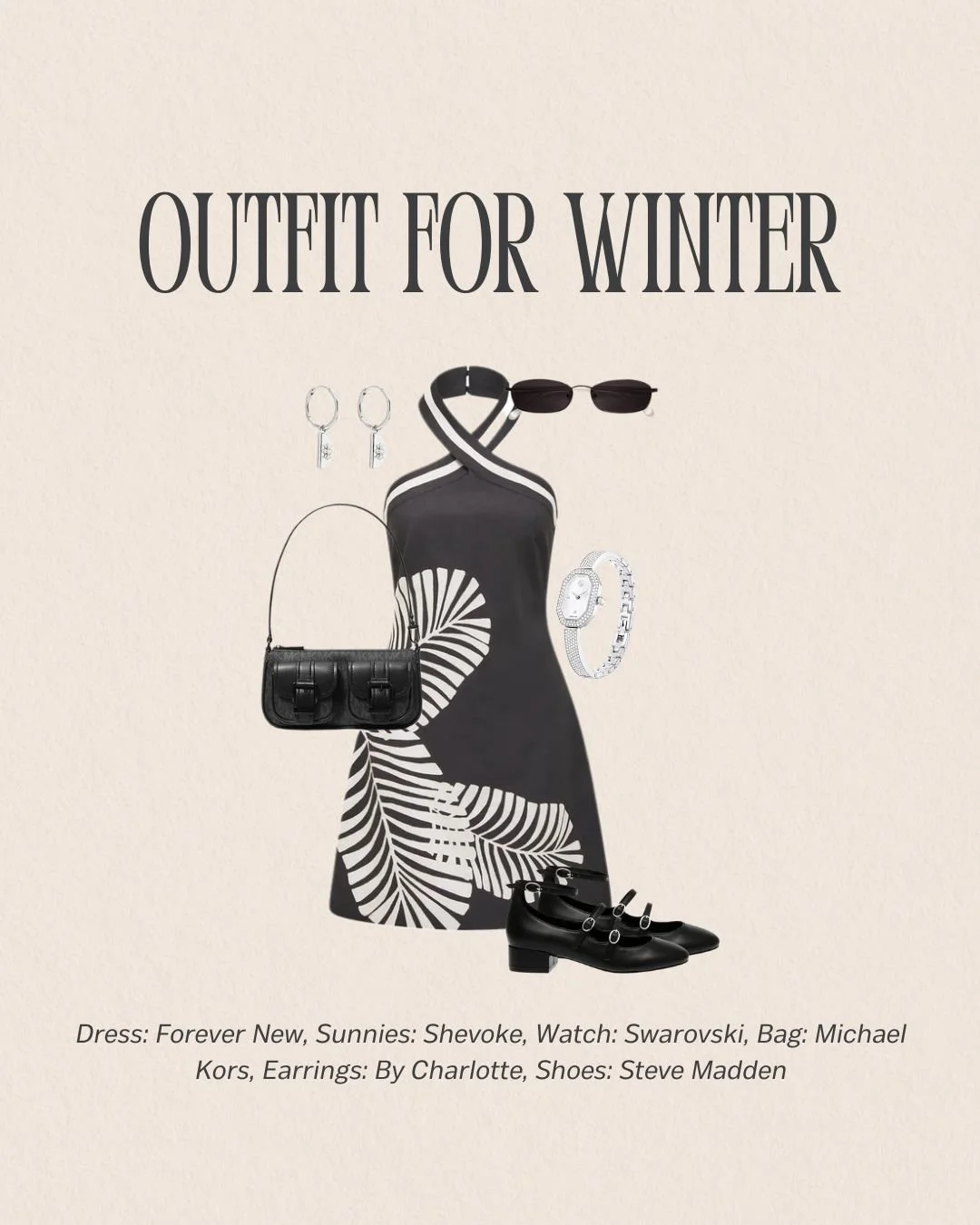 Such a cute summery dress for a winter woman! 
The dress can be worn out to dinner, for errands or even to a day club. I love versatile pieces like this, it's all about the styling that helps to make it fit into different settings well. 
Love the loo