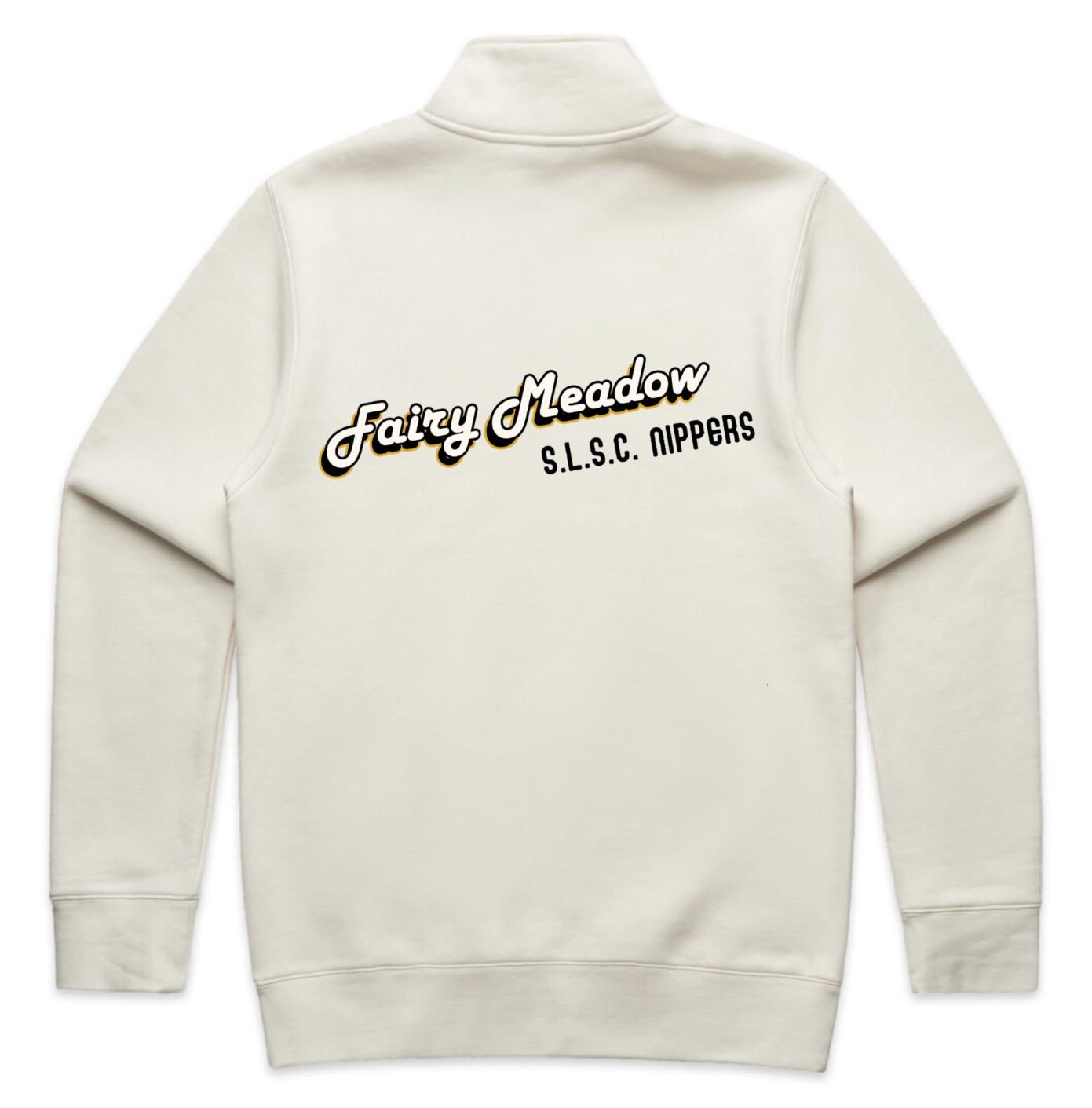 FMSLSC Nippers Mens Half Zip Crew Jumper Back Ecru.png