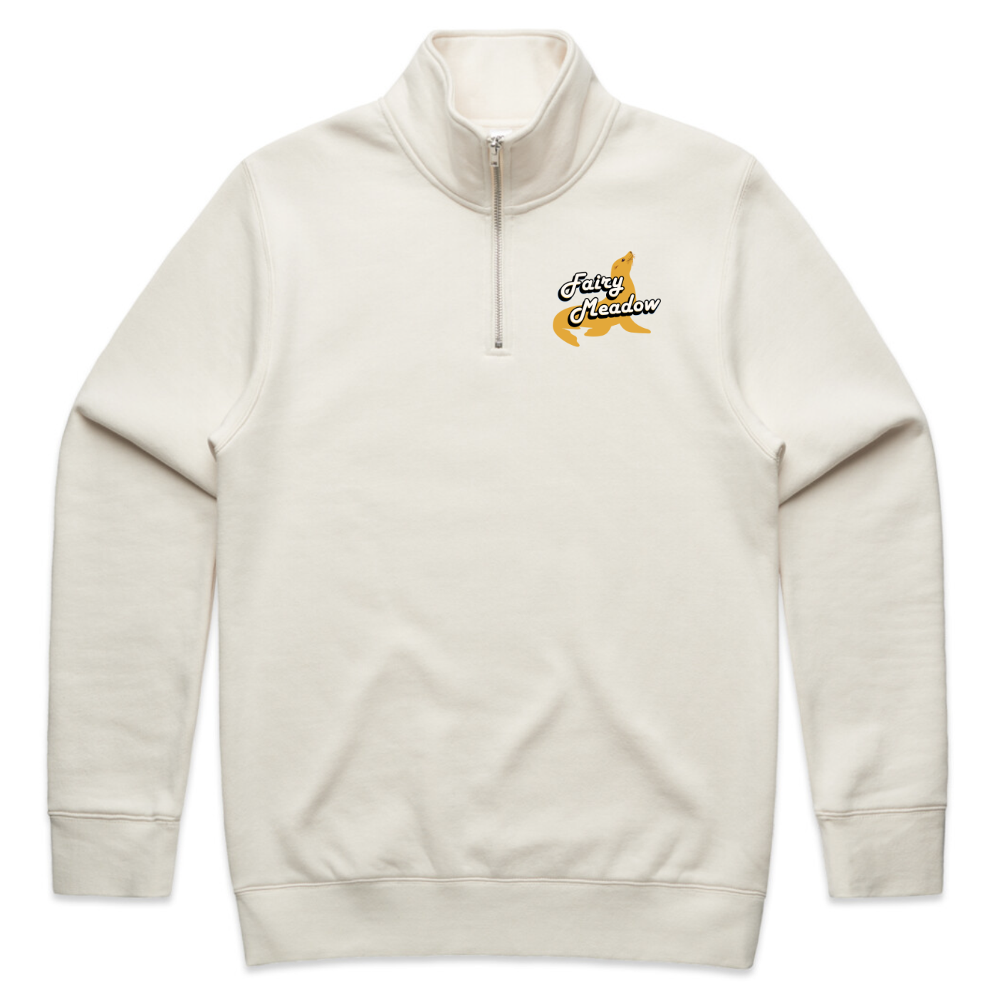 FMSLSC Nippers Mens Half Zip Crew Jumper Ecru.png