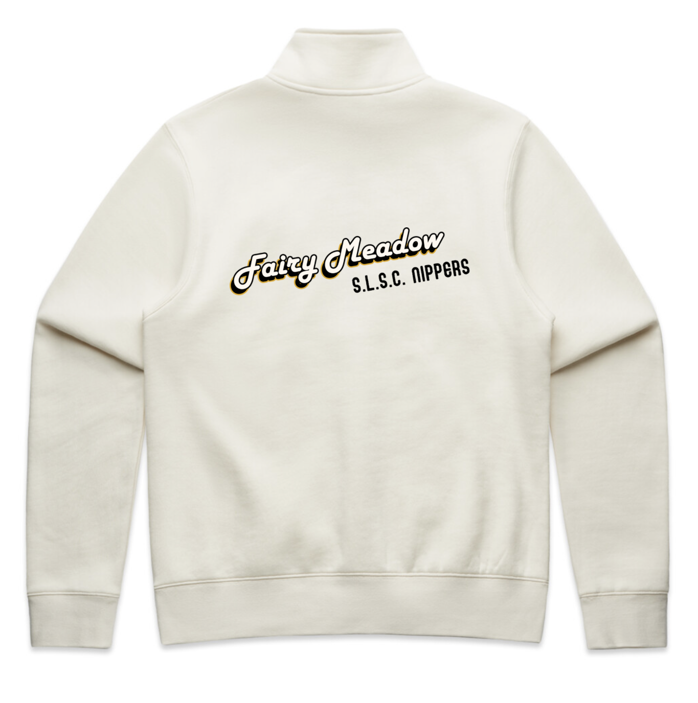 FMSLSC Womens Half Zip Crew Jumper Back Ecru.png