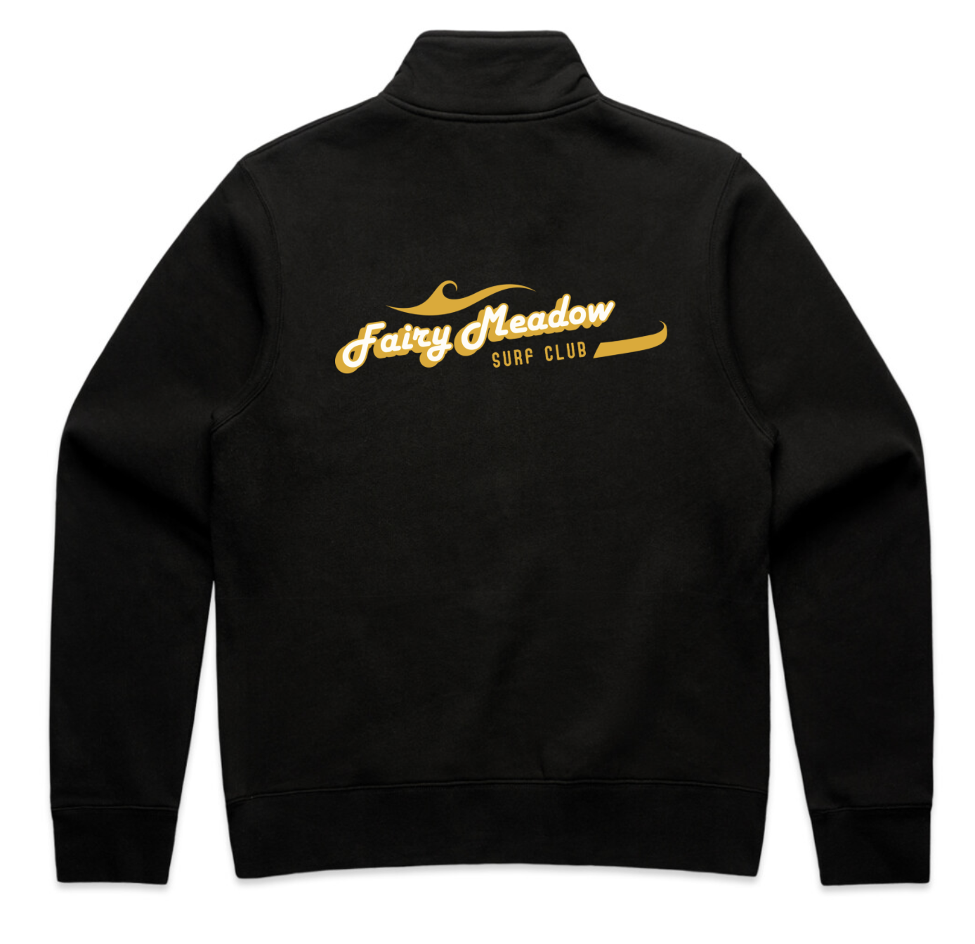 FMSLSC Womens Club Half Zip Crew Jumper Back Black.png