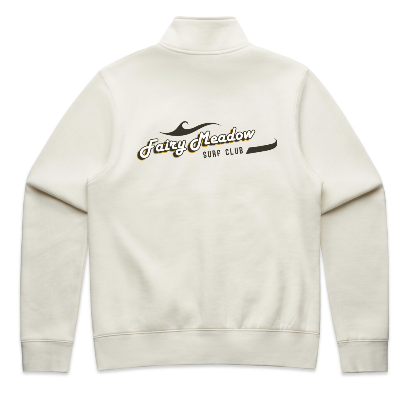 FMSLSC Womens Club Half Zip Crew Jumper Back Ecru.png