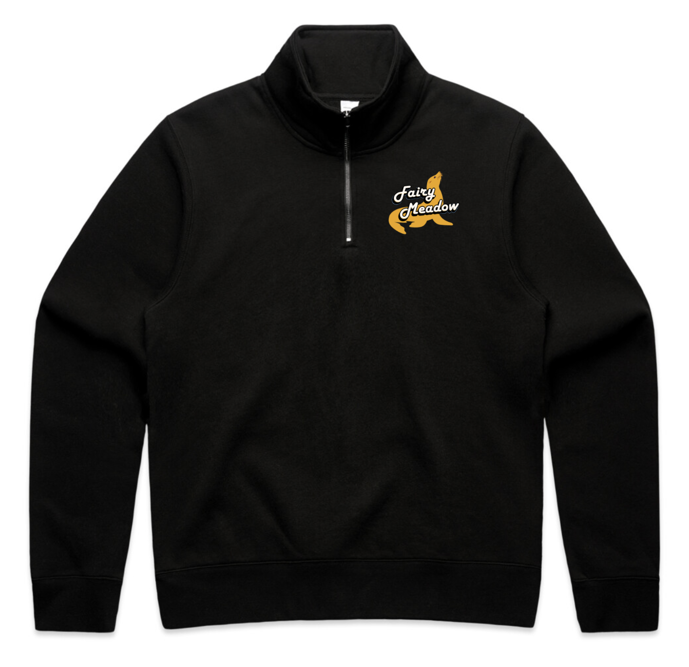 FMSLSC Womens Half Zip Crew Jumper Black.png