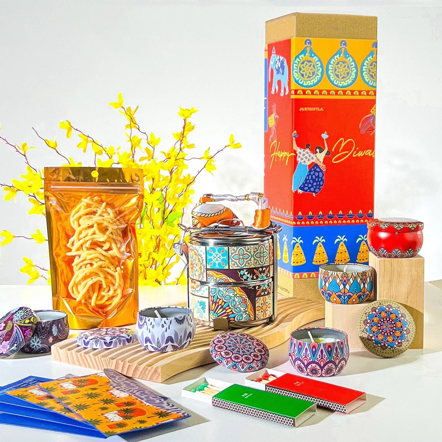 Ding! 🚪 The wait is over. Deepavali gift sets are here.

Tiffins, muruku, candles &amp; more &mdash; ready to glow + crunch your way into the season (Available now. Link in bio!) #Diwali #JustGiftLa