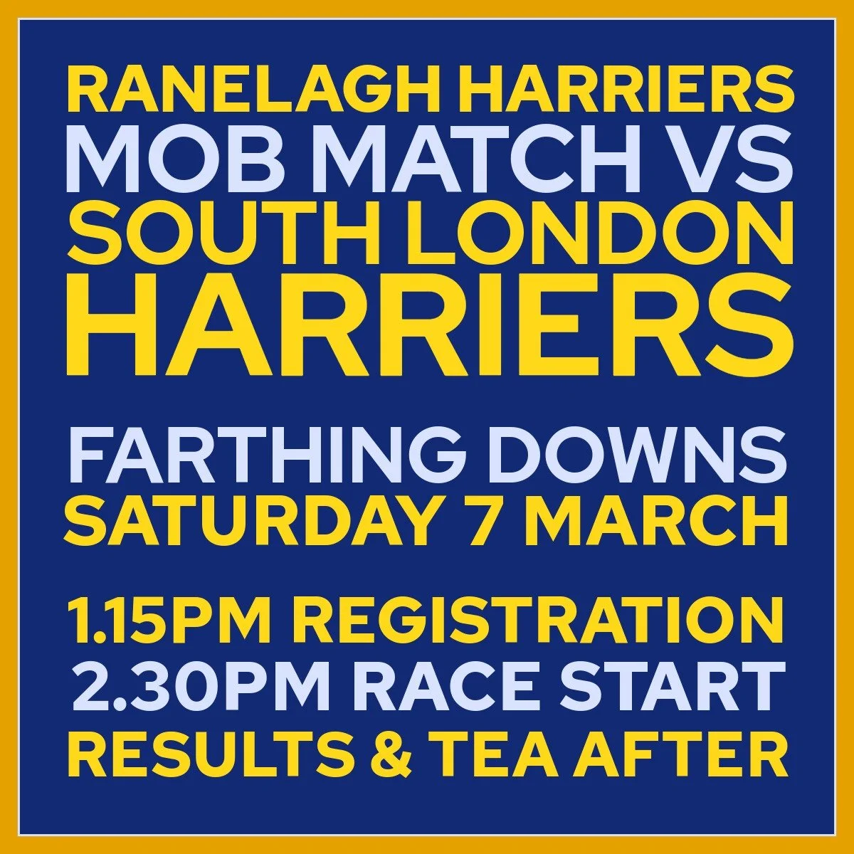 Mob Vs South London Harriers 