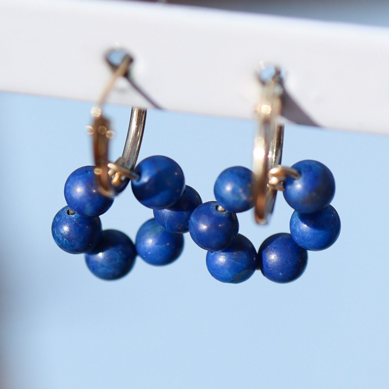 Blue Halo Mini Hoops