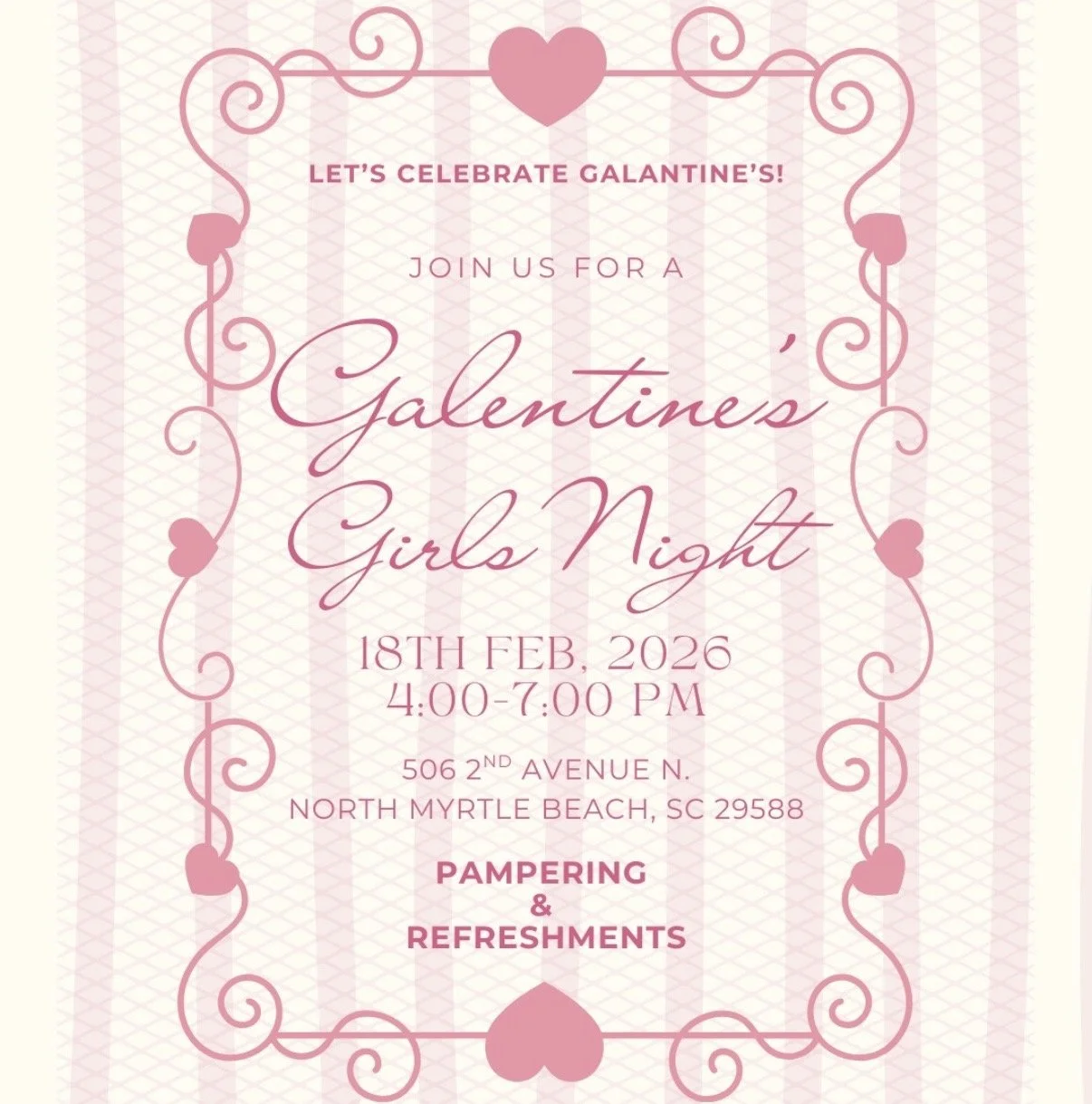 Pure Aesthetics Pop- Up- Galentine's Girls Night