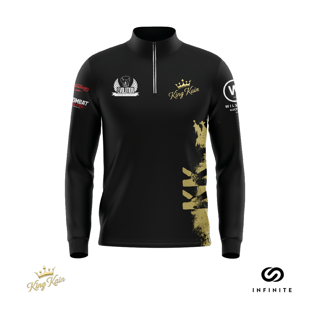 King Kain Quarter Zip Logo on Back