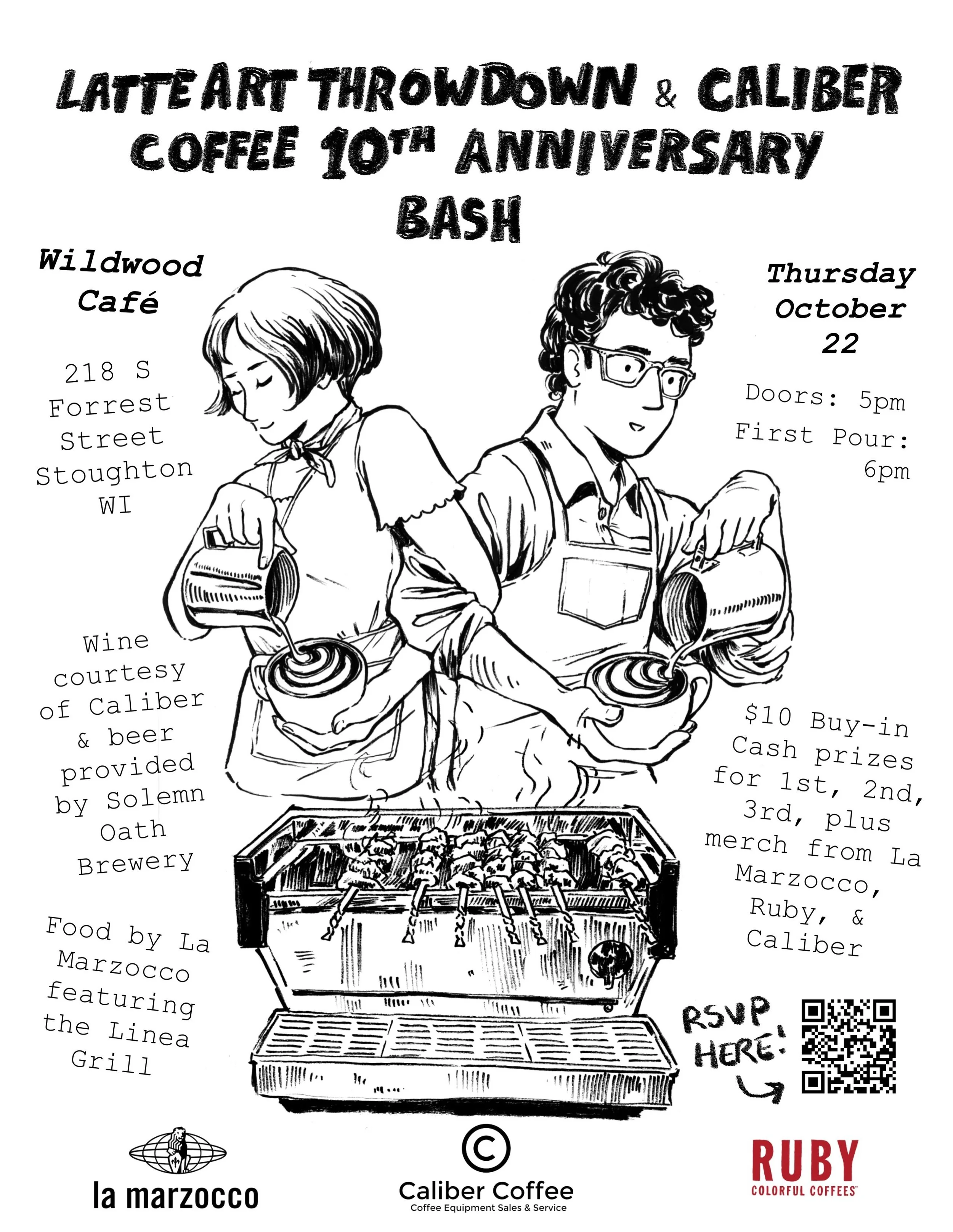 We&rsquo;ll be celebrating 10 years of @caliber_coffee on Thursday, Oct 22 @wildwoodcafe Food, excellent coffee, and guinomi vessels from yours truly. Traditionally, these are meant for drinking sake but they are also perfectly sized for espresso. Co