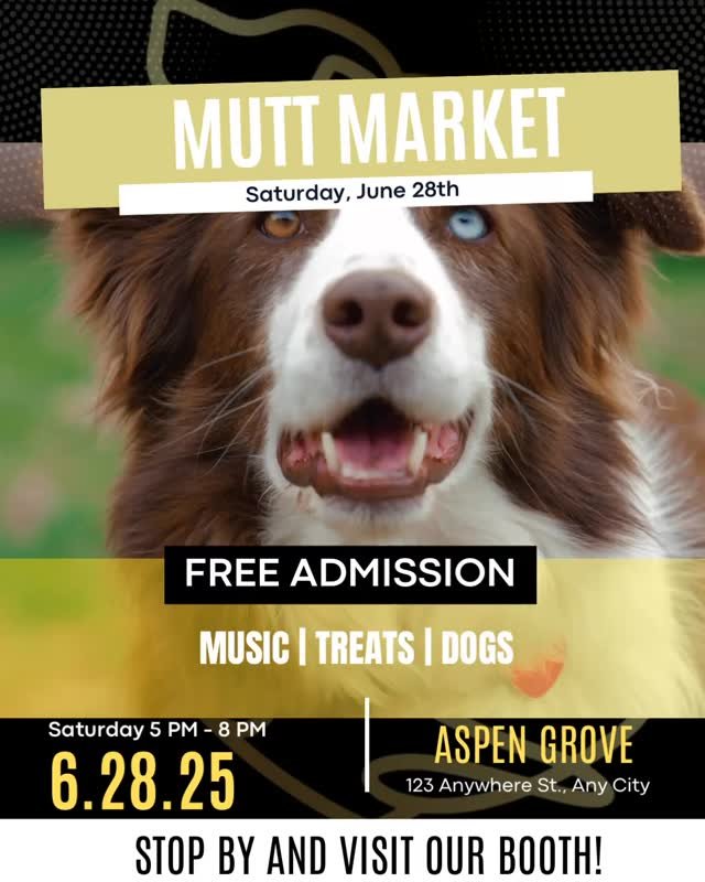 Join us this Saturday at the Mutt Market in Aspen Grove!
We’re so excited to be part of this fun, dog-friendly event — and we’d love for you to come hang out with us!
Stop by our booth to say hello, enter our raffle for a chance t