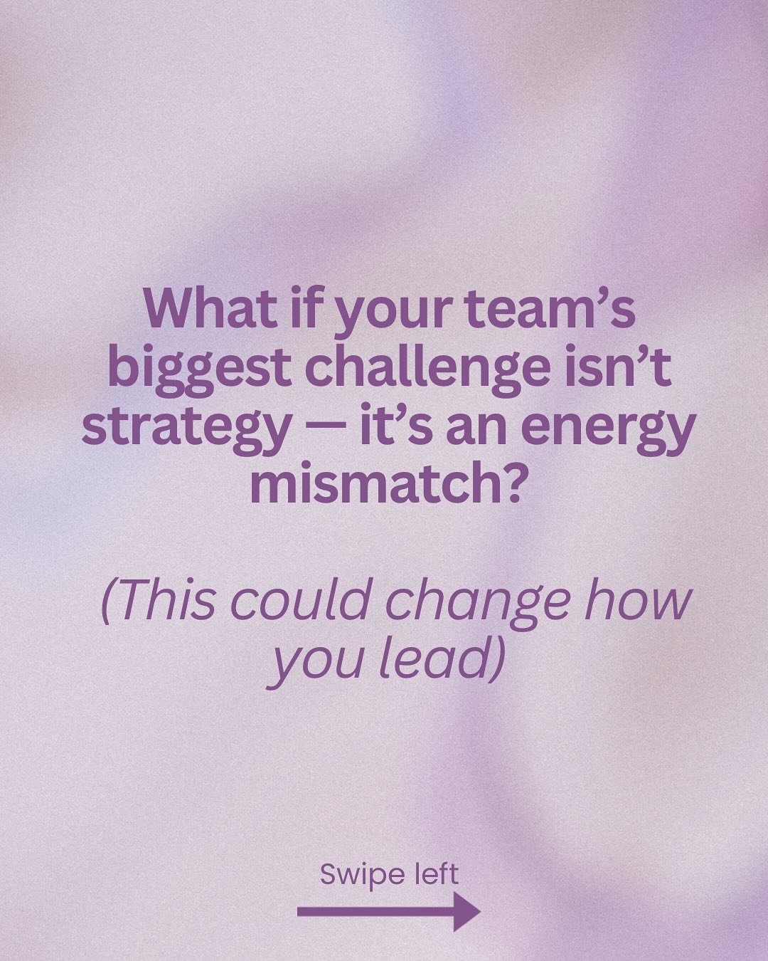 ❌ Not a performance issue.
⚡ An energy mismatch.

I&rsquo;ve seen this so many times - a leader frustrated by a team member who &ldquo;isn&rsquo;t stepping up&rdquo;&hellip; only to discover they&rsquo;re wired completely differently.

In this case?
