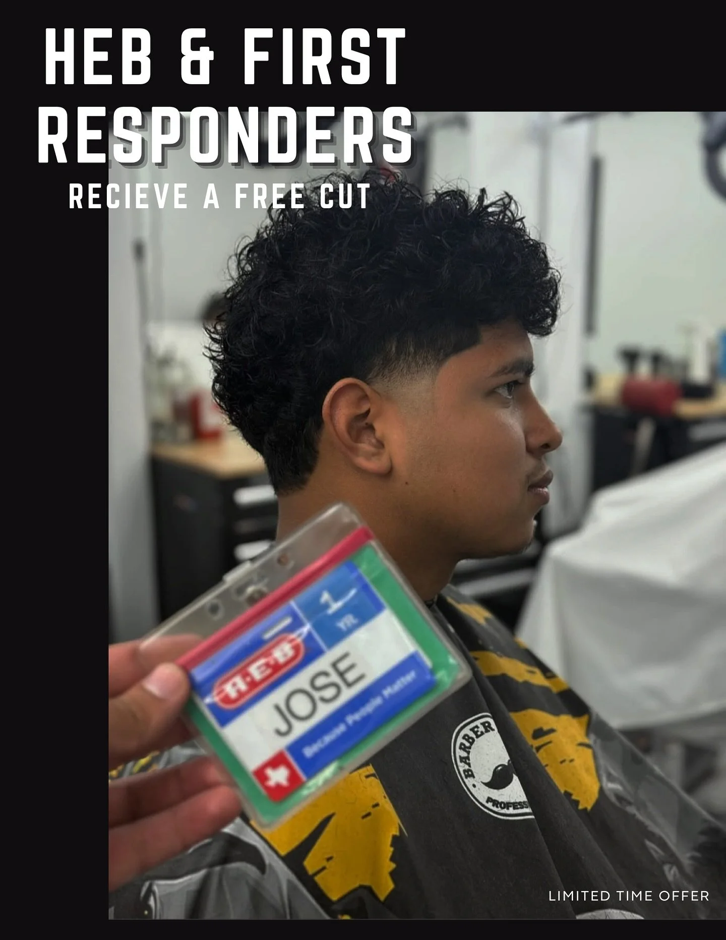 Due to the recent floods, our team is offering free cuts for all HEB &amp; first responders as small way to say thank you🙏

To receive a free haircut, please have a form of ID (badge, name tag, etc)🚨💈

📍 15630 Vision Dr, Pflugerville
#atxbarber #