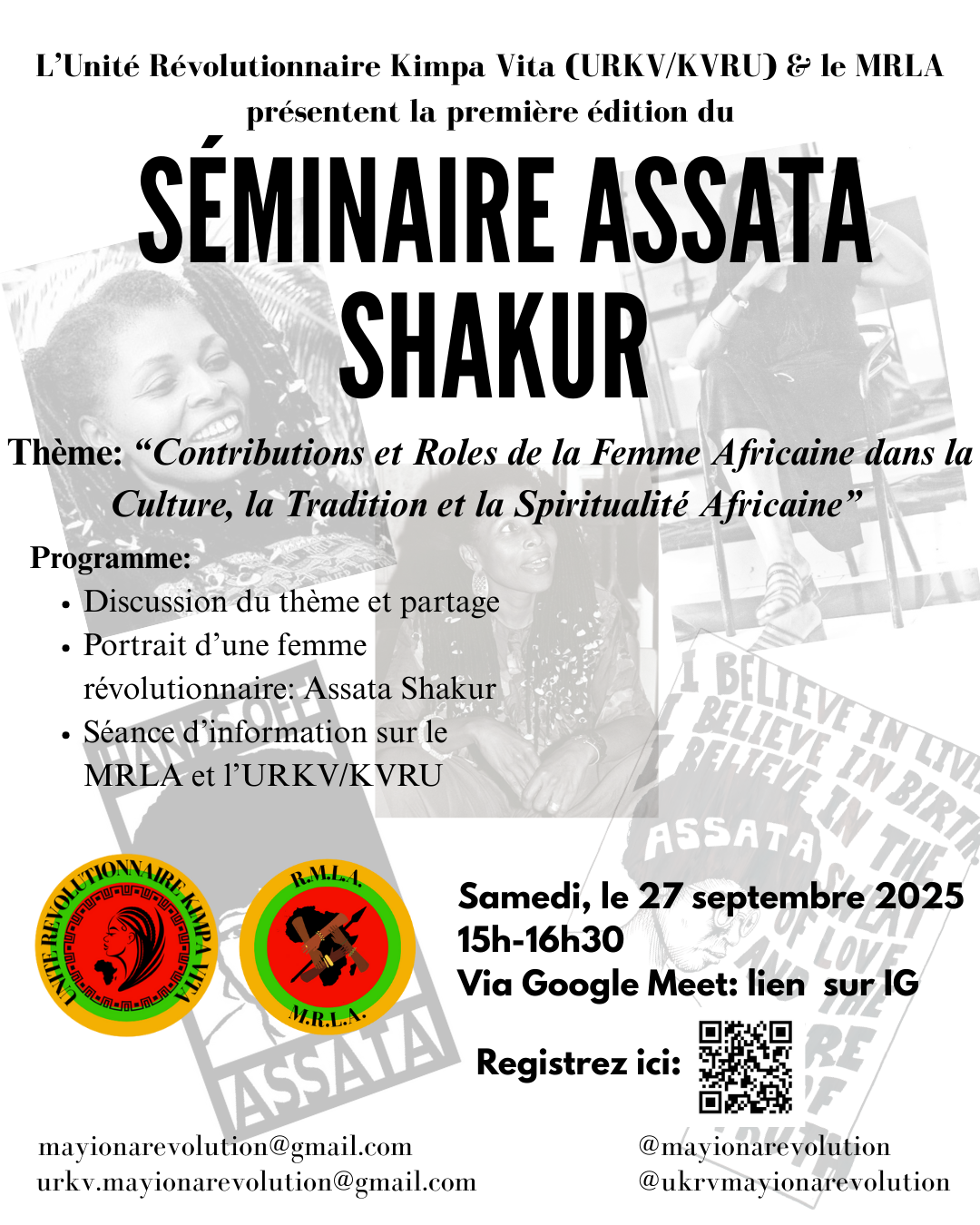 1er Séminaire ASSATA SHAKUR