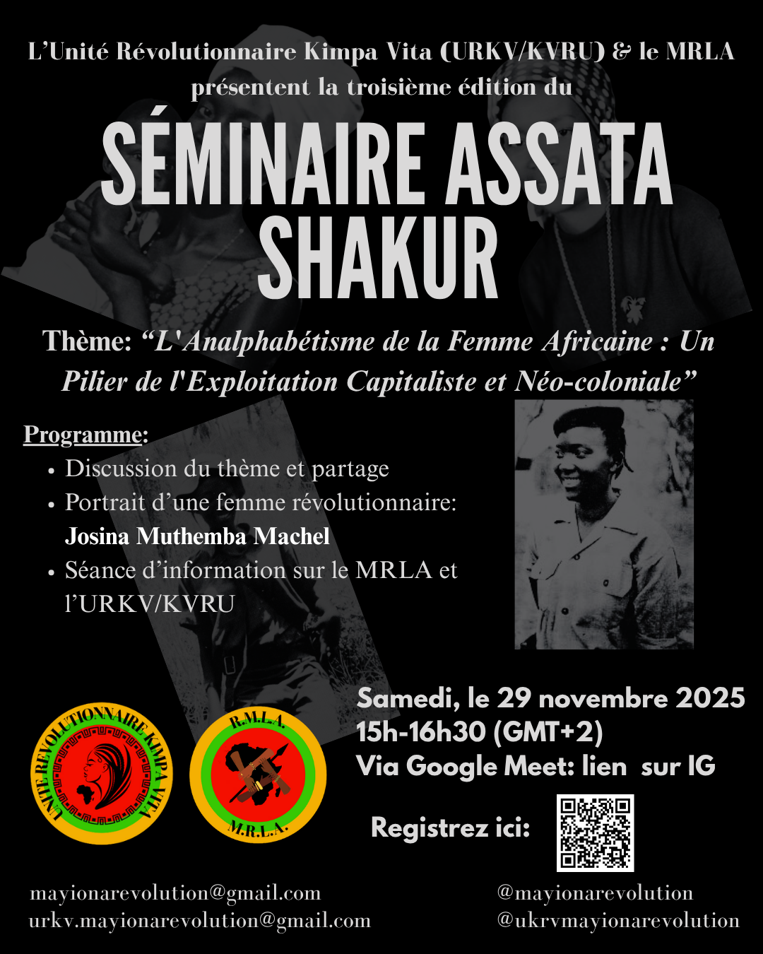 3ème édition Séminaire Assata Shakur (Novembre 2025)