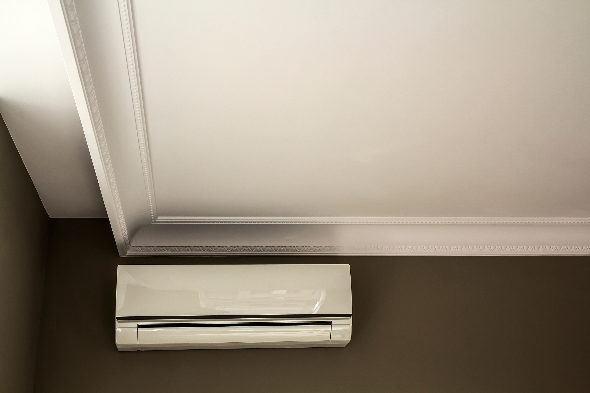 Indoor ductless mini split air conditioning unit installed in a Carmel Valley California home