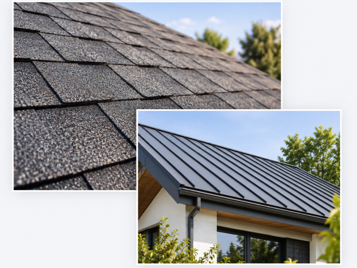 Metal roof and asphalt shingles comparison for a coastal home in Monterey County