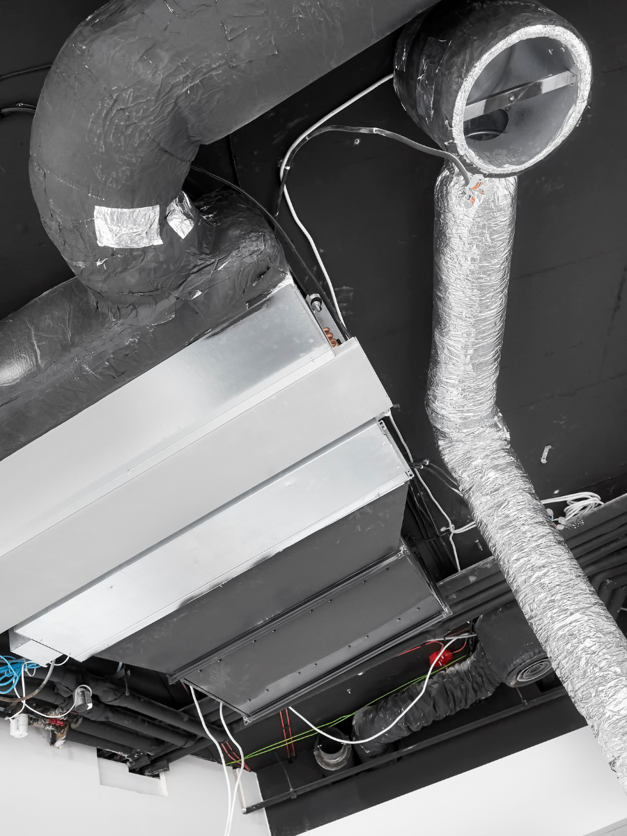 Commercial HVAC ductwork and air handling system installation by Carmel Valley Heating and Sheet Metal Inc.