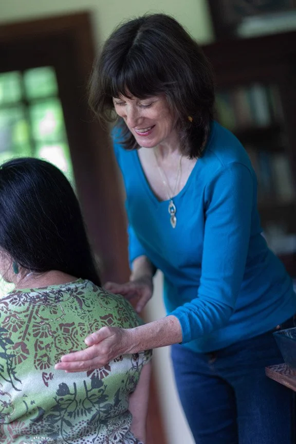 Karen works with a client