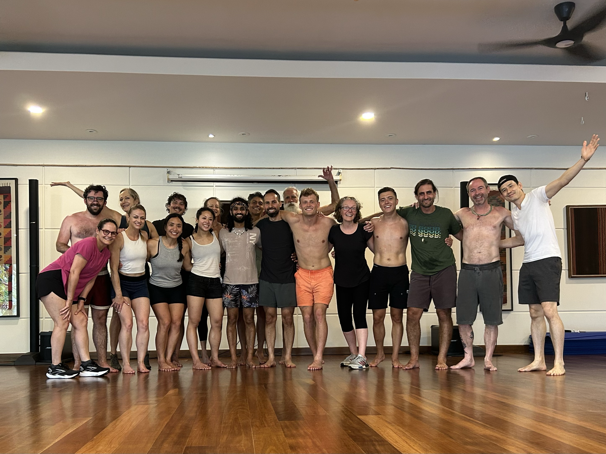 Brian and Sanjay leading a breathwork for performance workshop at James Nestor's Breath Retreat 2024