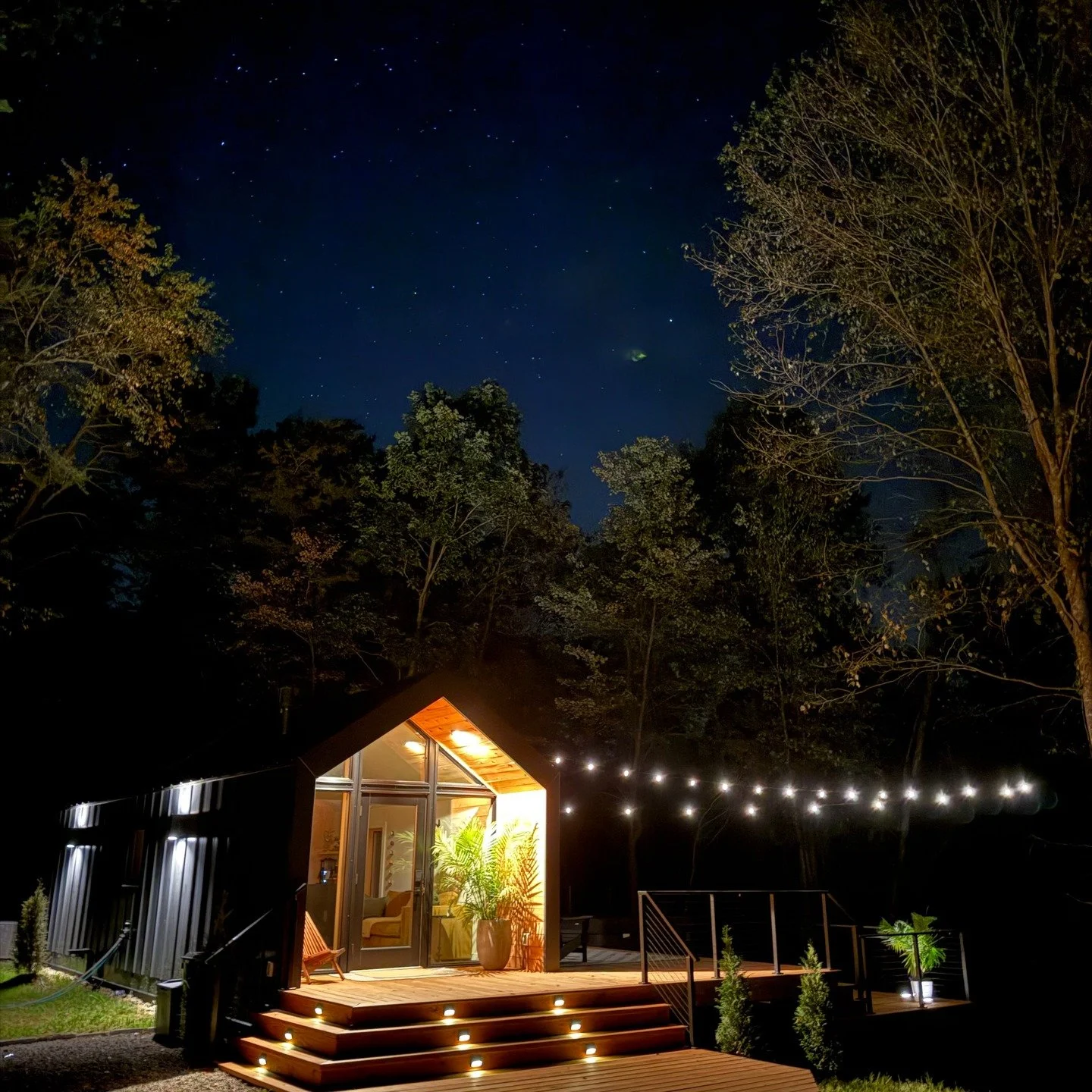 I snapped this photo the night before welcoming our very first guests. I had just finished the last little touches and was walking down the boardwalk to head home when I turned back for one final look. In that moment, all the hard work of the past th