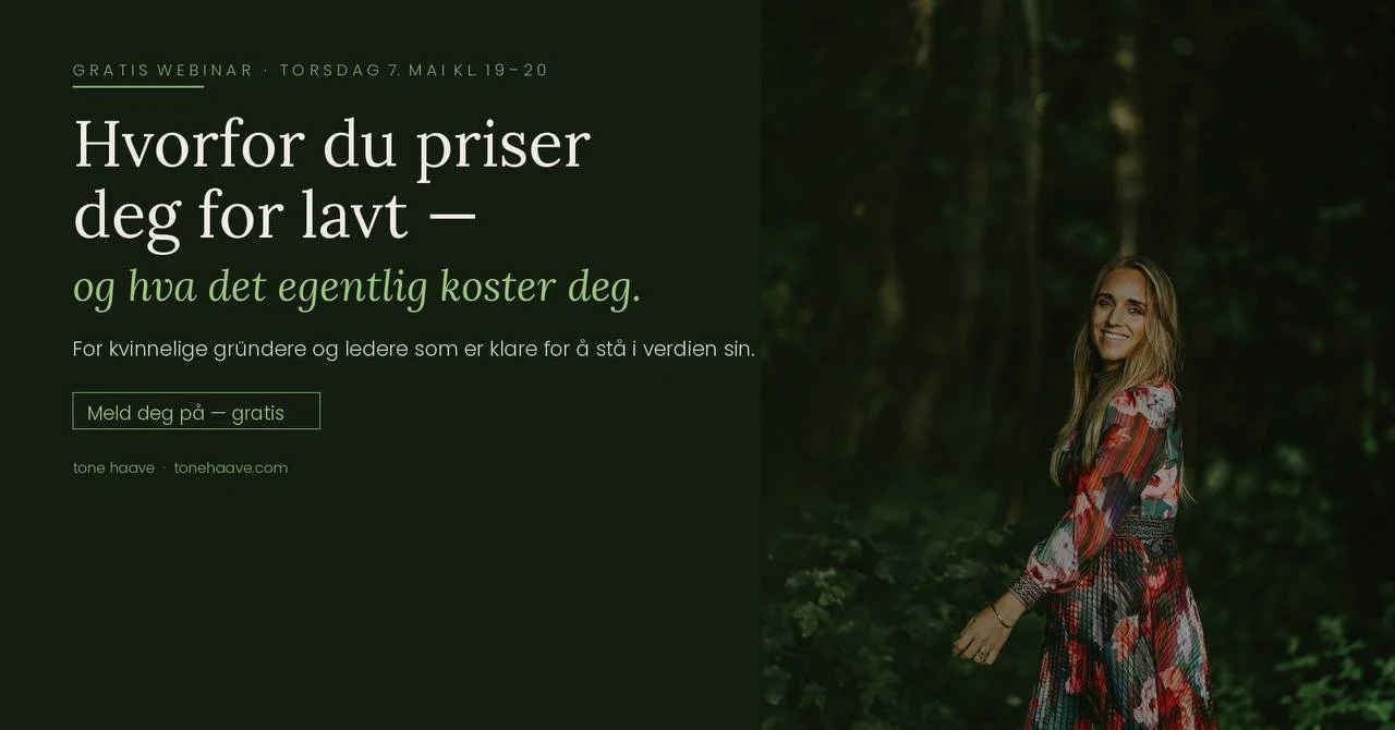 Hvorfor du priser deg for lavt