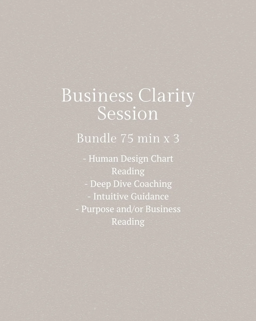Business Clarity Session - Bundle of 3 x 75 min