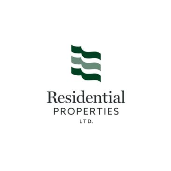 Logo for Residential Properties Ltd. with a stylized flag icon
