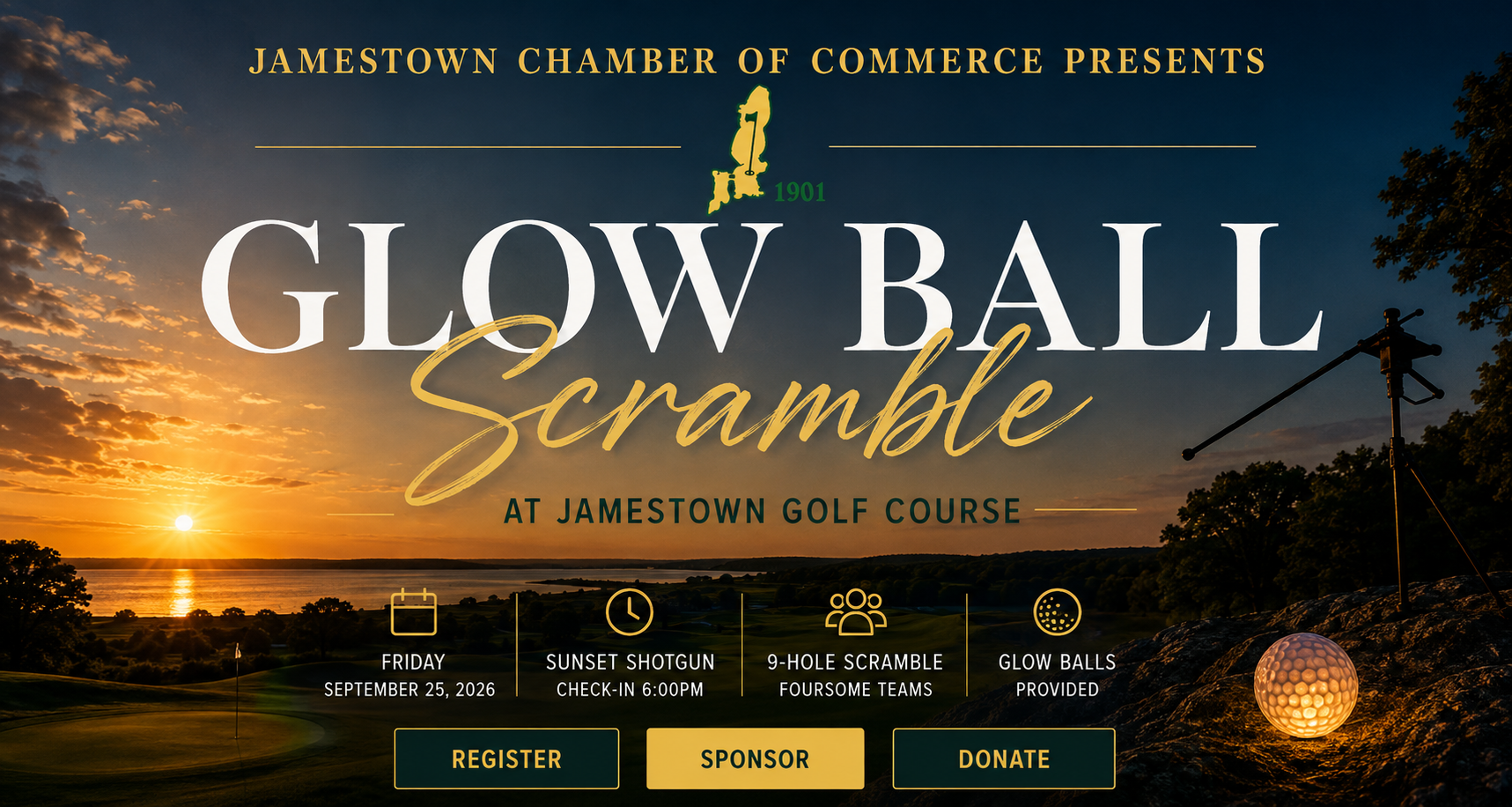 Glow Ball Scramble at Jamestown Golf Course
