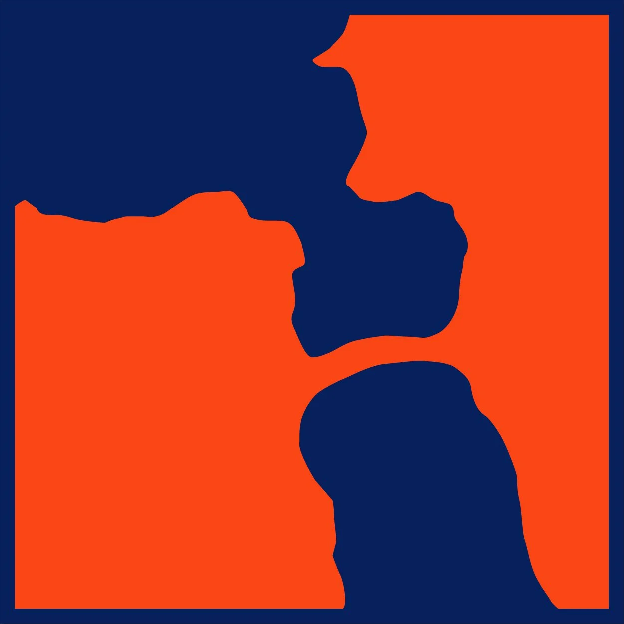 Silhouette of a person aiming a firearm against an orange background