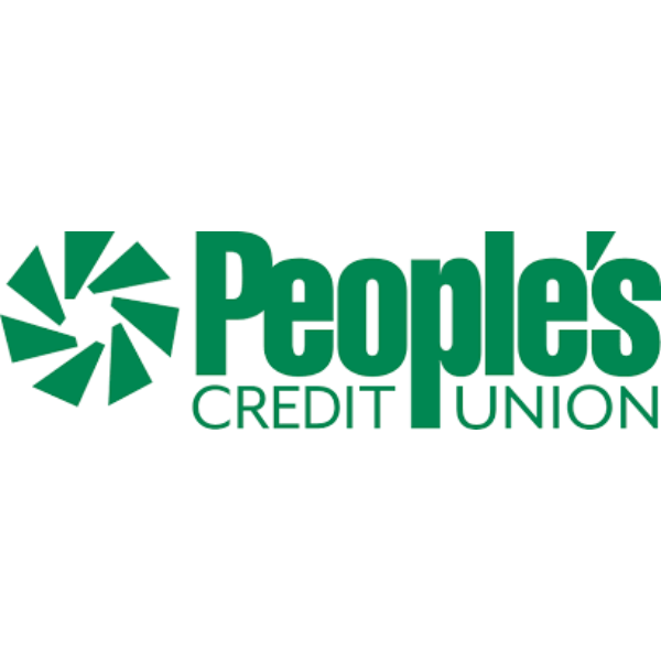 People's Credit Union logo with green circular emblem and bold green text.