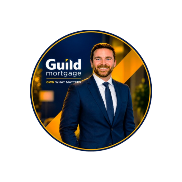 The logo of Guild Mortgage featuring an orange stylized 'e' and the company name below it, with the words 'home loans'.