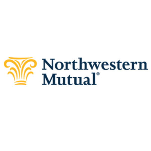 Northwestern Mutual logo with a yellow stylized column and navy blue text.