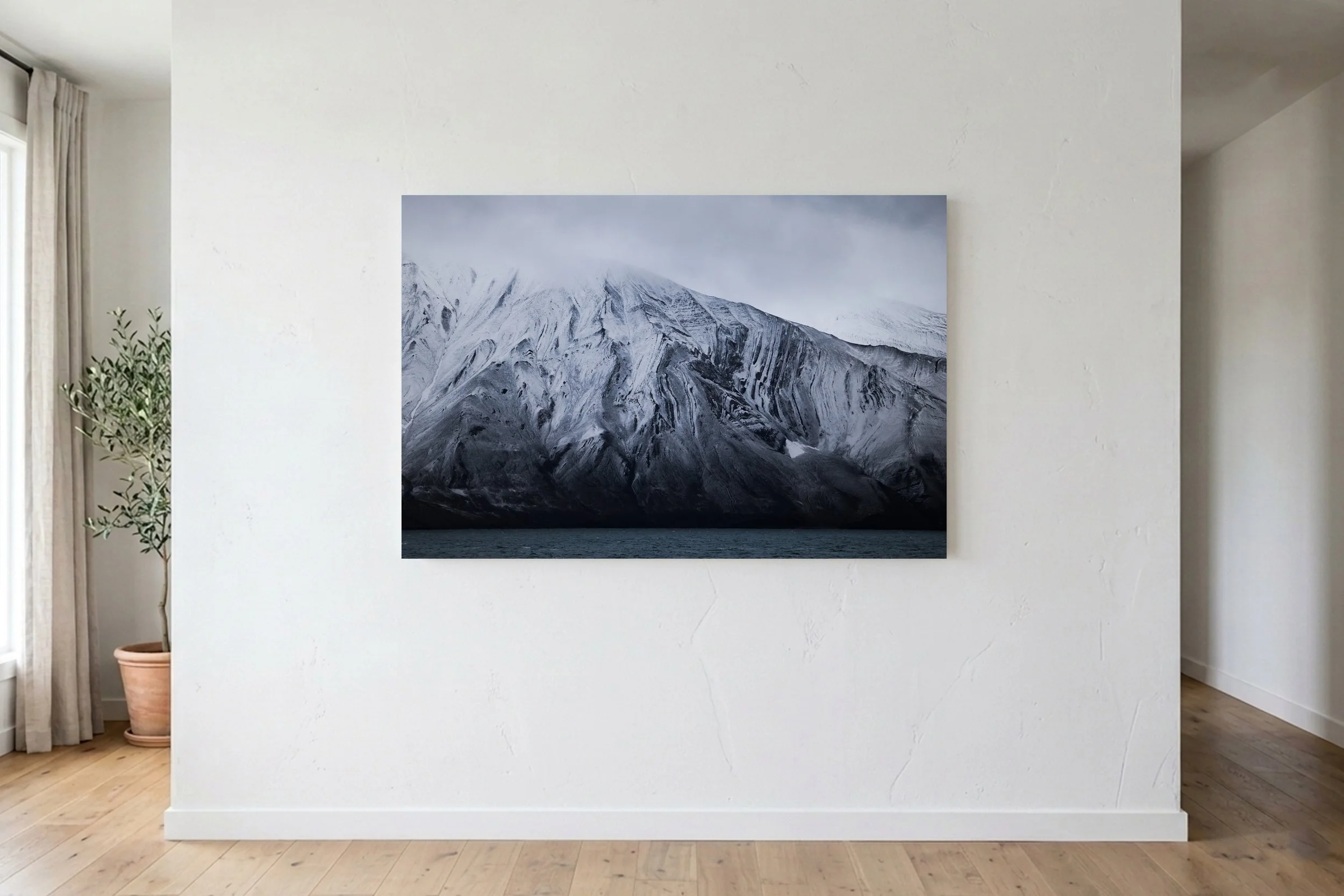 Abstract Mountain On Wall.jpg