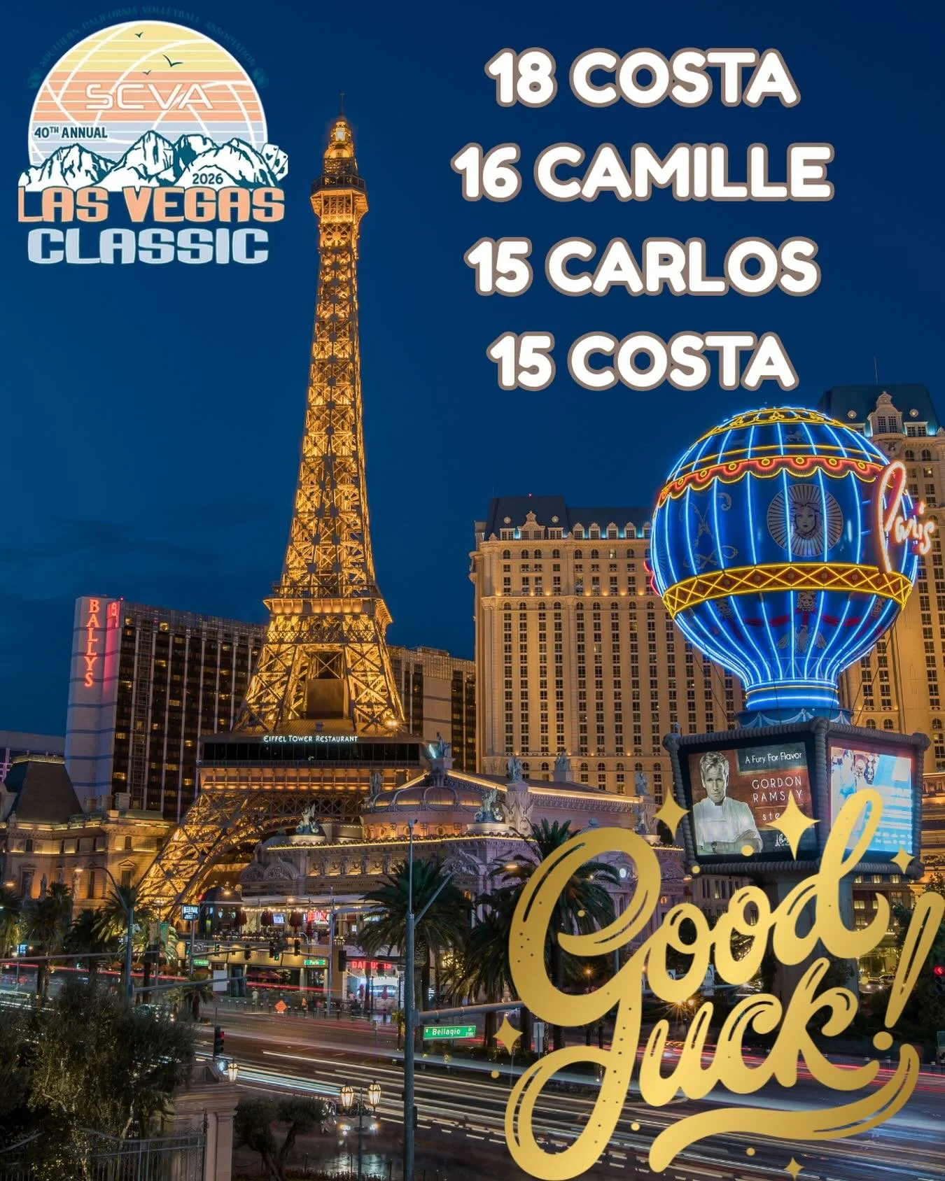 GOOD LUCK to all our teams competing this weekend at the Las Vegas Classic 💪