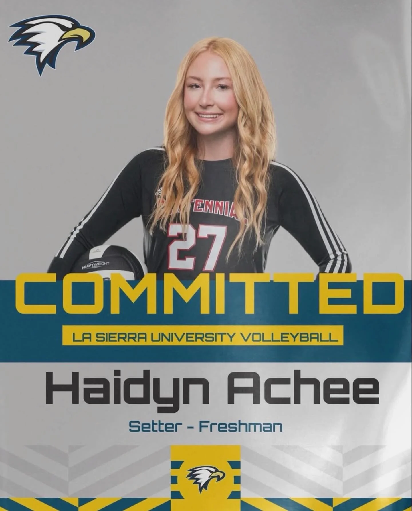 🚨 Commitment Alert 🚨

Congratulations to Haidyn Achee from 18 William on her commitment to further academic and athletic career at La Sierra University.
We are so proud of you and can&rsquo;t wait to watch you kill it at the next level 💪