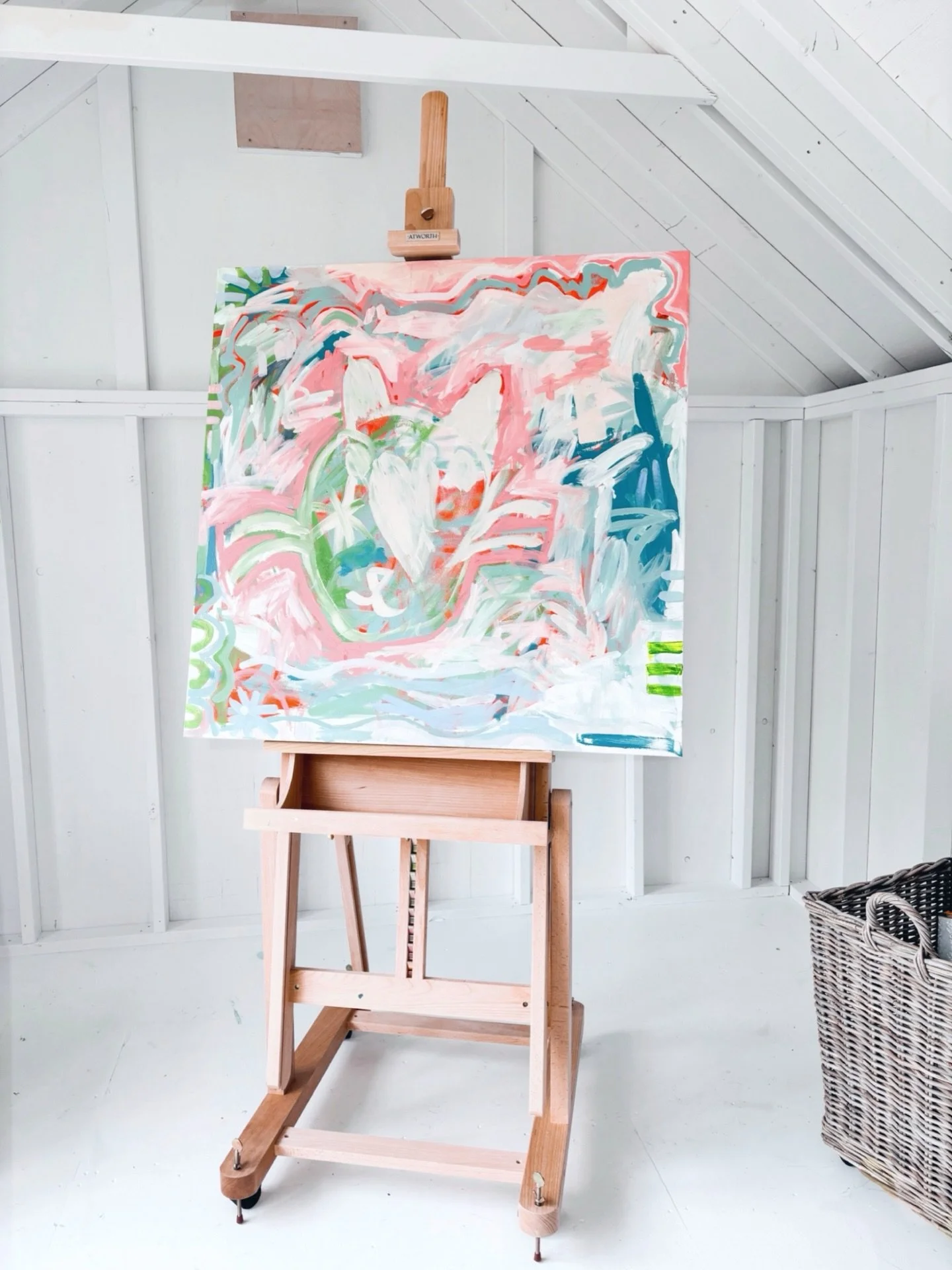 Painting with my girl&hellip;.stay tuned for the finished piece &hearts; 

#kidscreate #paintingwithkids #creativekids