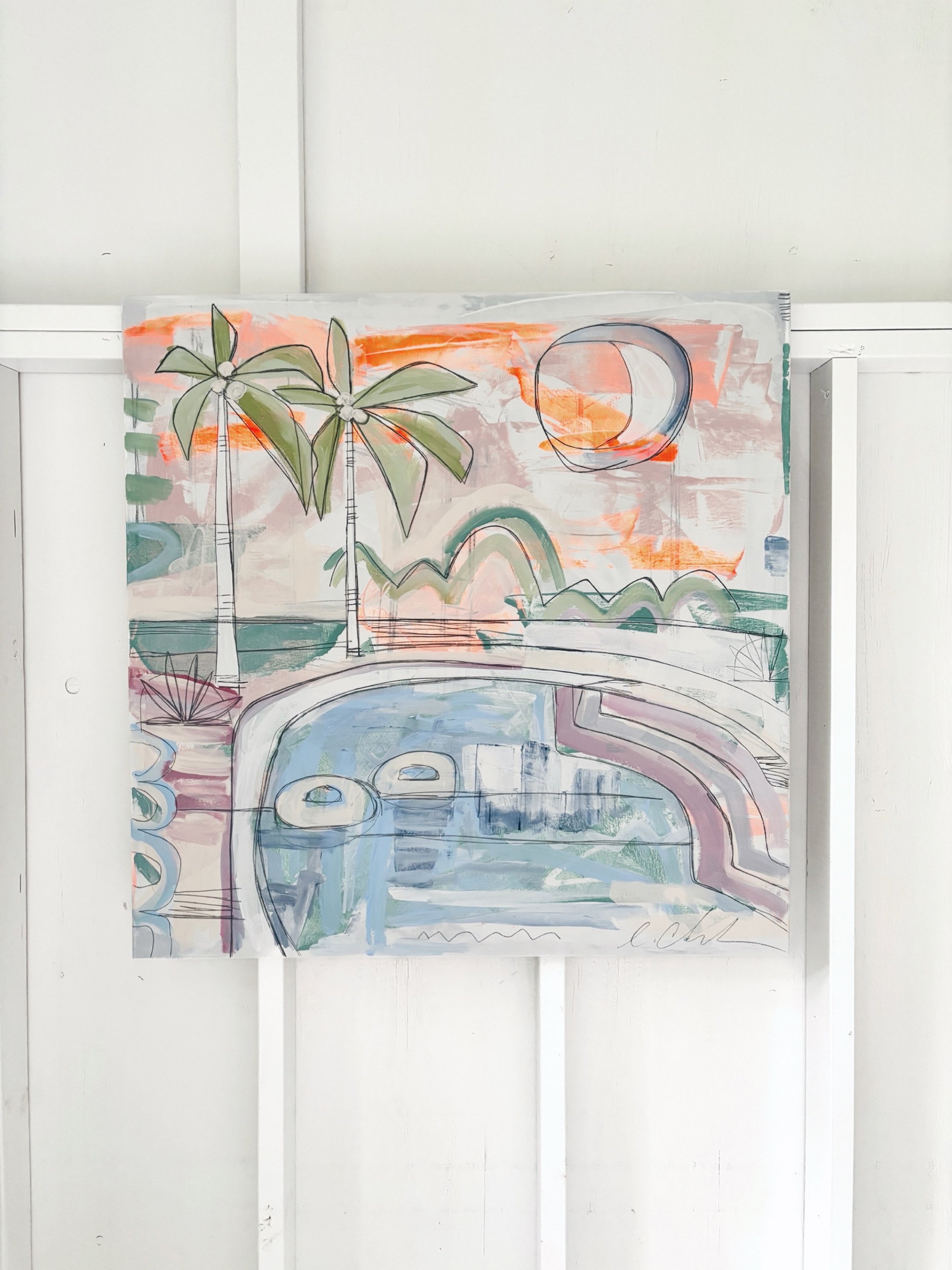 &ldquo;Meet Me Poolside&rdquo; // 36x36 &hearts;