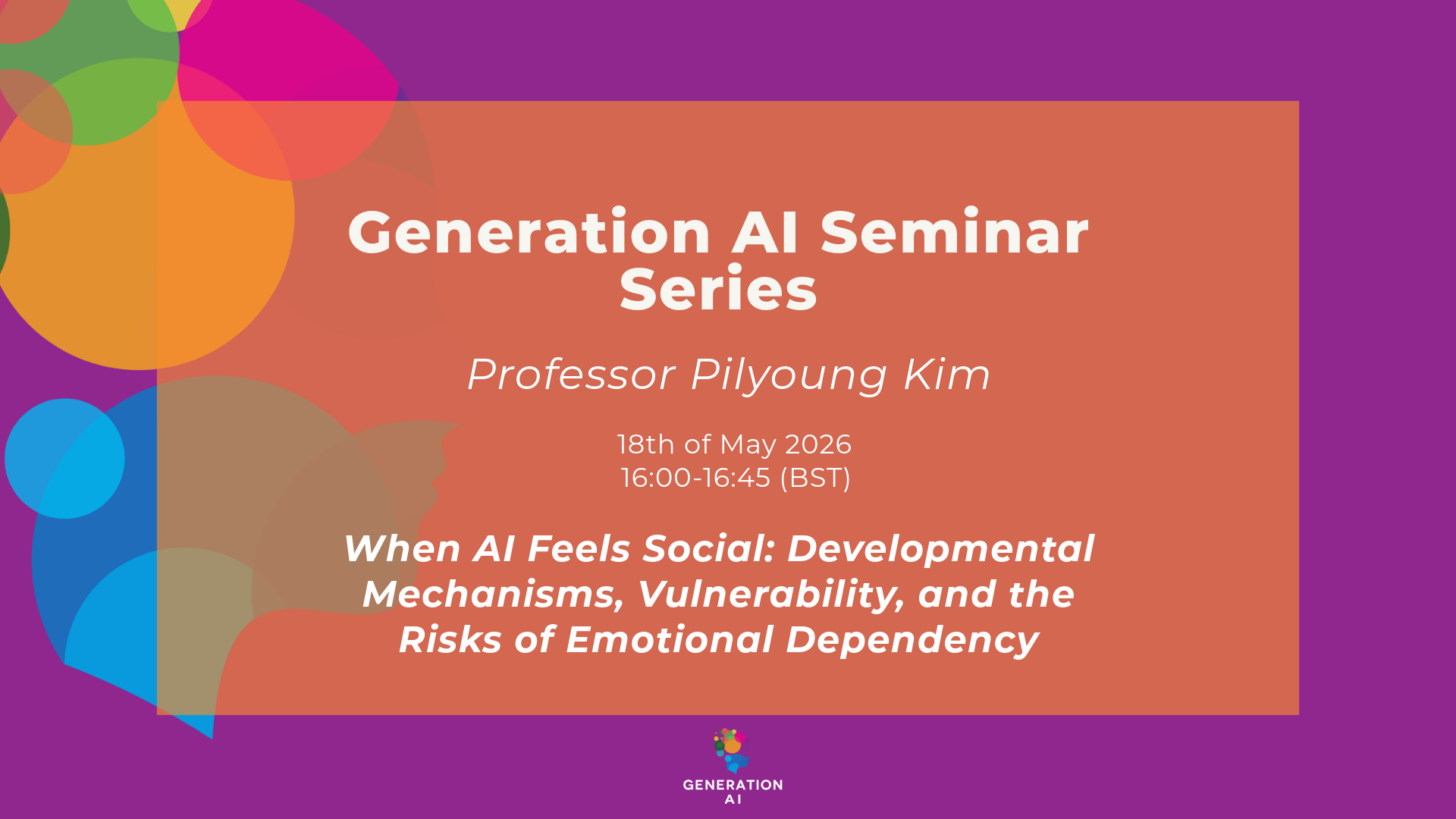 Critical Perspectives Webinar Series - When AI Feels Social: Developmental Mechanisms, Vulnerability, and the Risks of Emotional Dependency