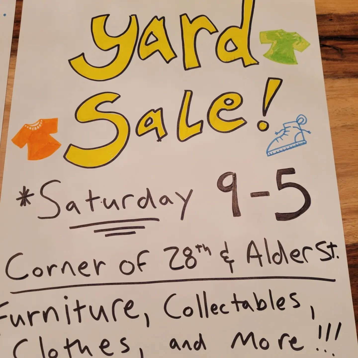We are having a yard sale on Saturday.  Check out JDs awesome posters. If you're in the area, come say hi!!