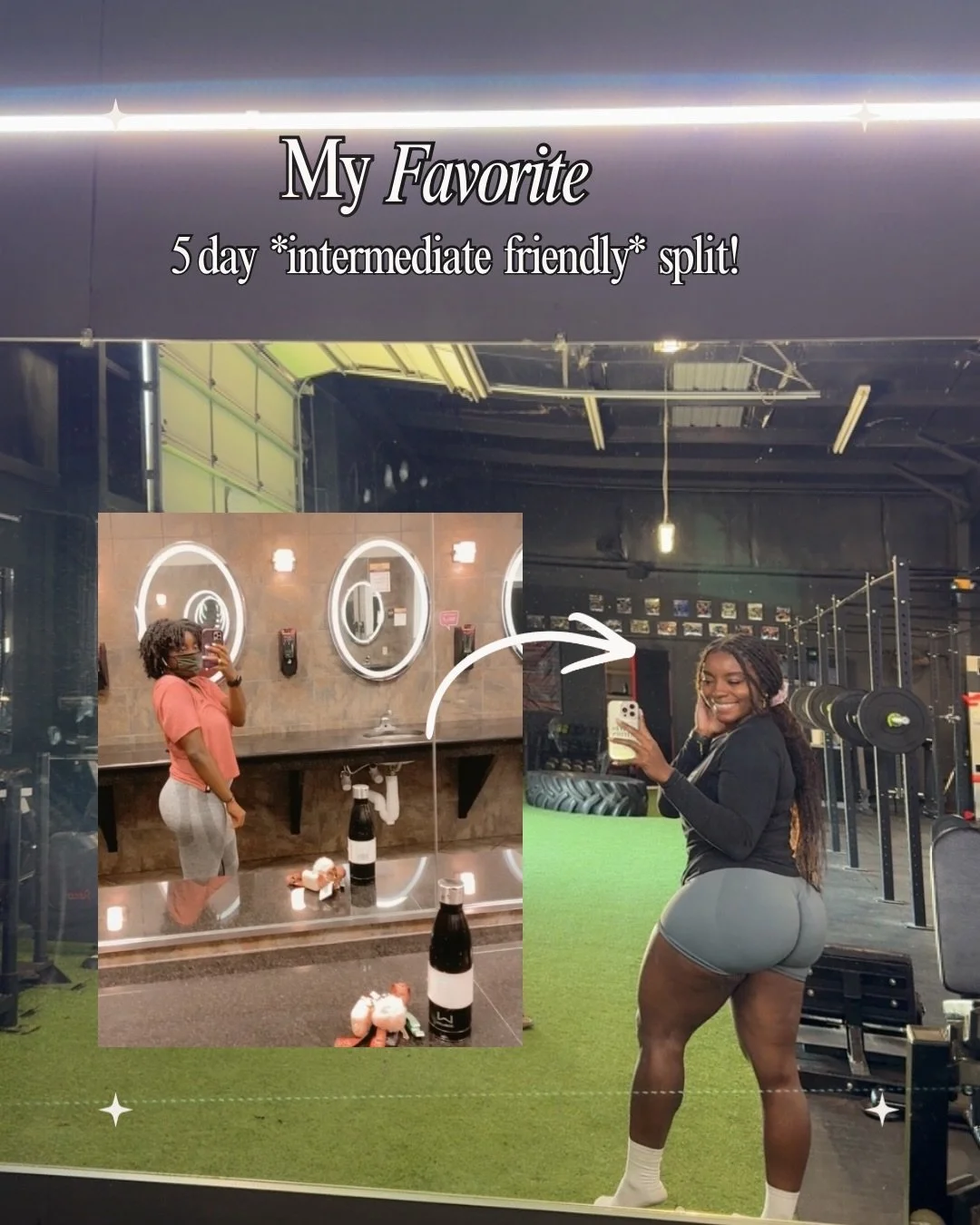 Struggling to figure out what to do in the gym? 👀

Here&rsquo;s a beginner/ intermediate friendly 5-day split that keeps things simple, balanced, and effective:
2 main exercises on each day with accessory work !
✨ Day 1: Glutes &amp; Hamstrings
✨ Da