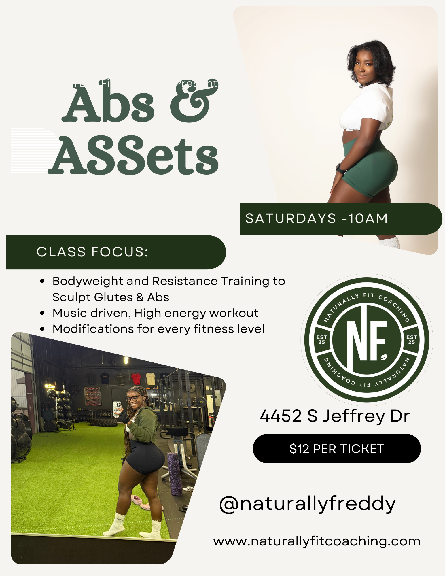 April 25th- Abs and Assets Class: 10am