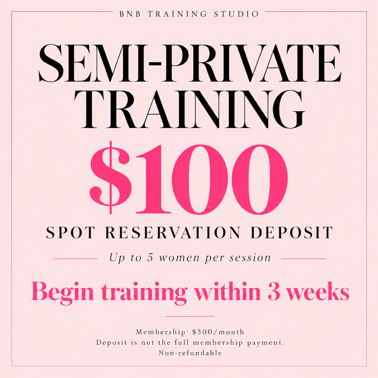 7PM SEMI PRIVATE DEPOSIT
