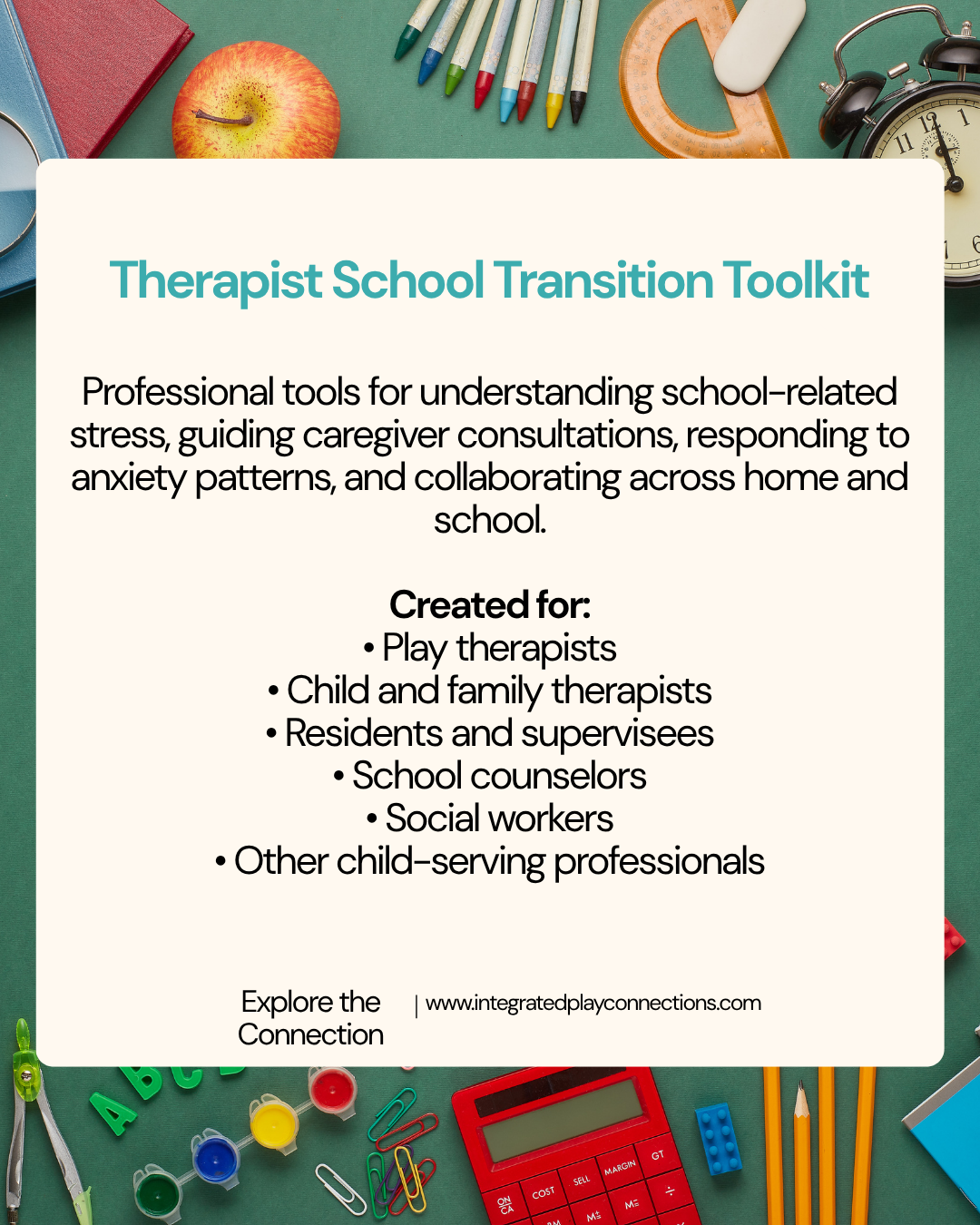 Therapist School Transition Toolkit