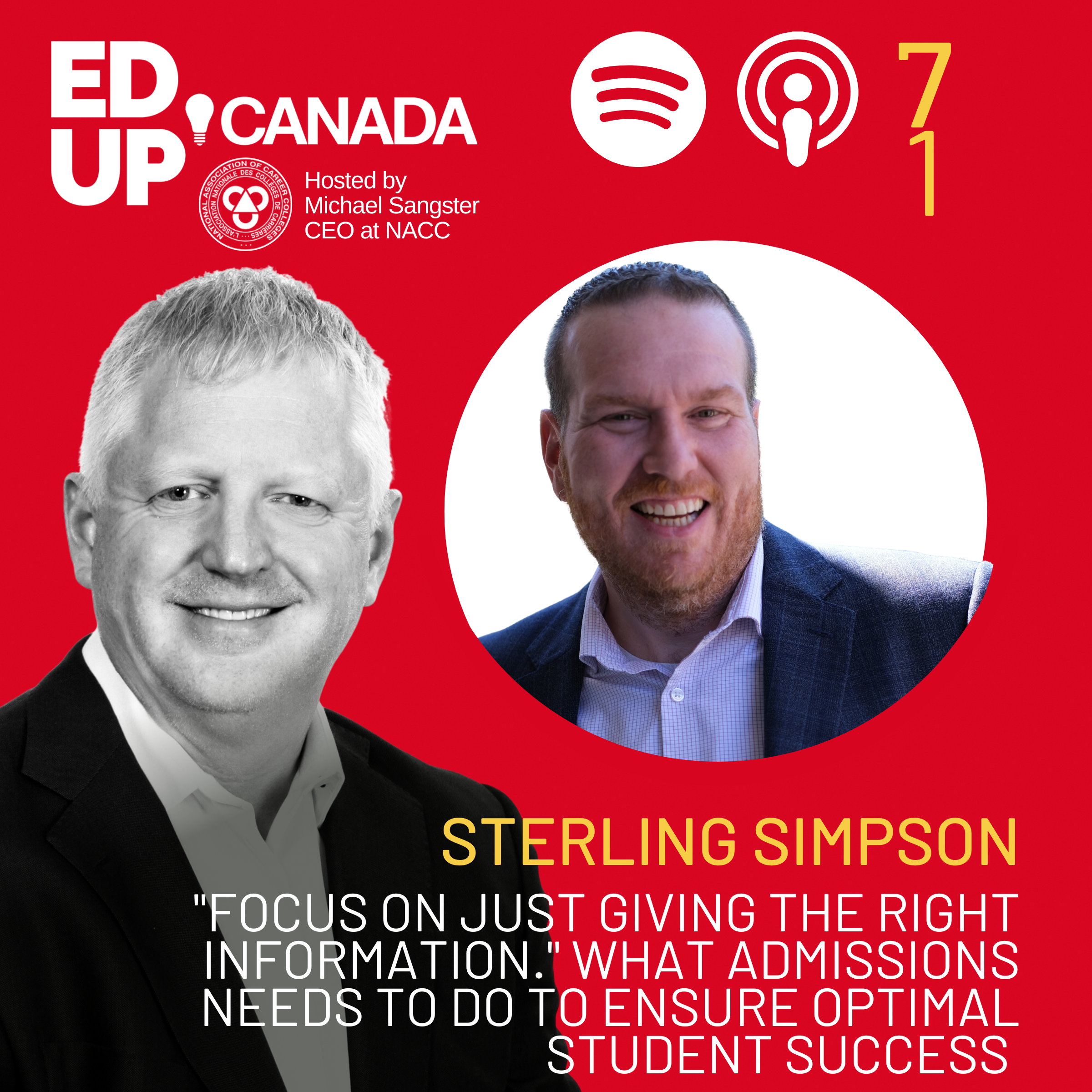 Episode #71: "Focus on just giving the right information." What Admissions Needs to Do to Ensure Optimal Student Fit with Sterling Simpson