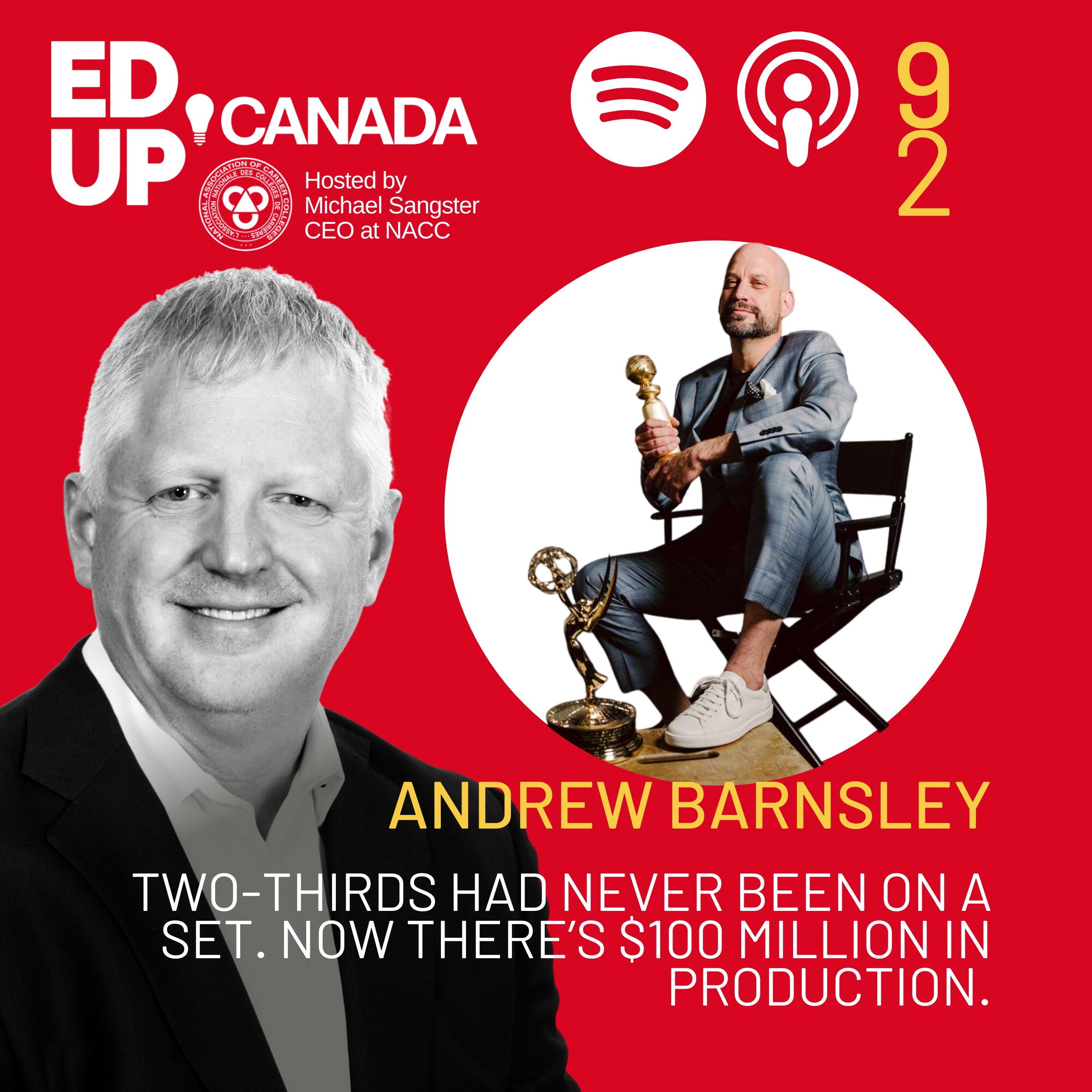 Episode #92: Two-thirds had never been on a Set. Now There's $100 million in Production with Andrew Barnsley of the Toronto Film School &amp; Executive Producer, Schitt's Creek