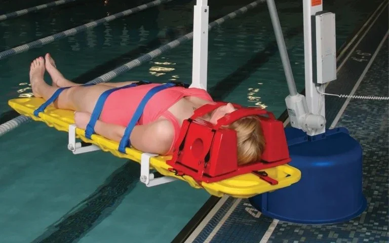 Rescue spine board for pool lift, butler mobility, accessibility
