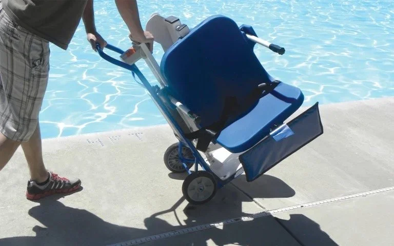 Transport carts for pool lift, butler mobility, accessibility