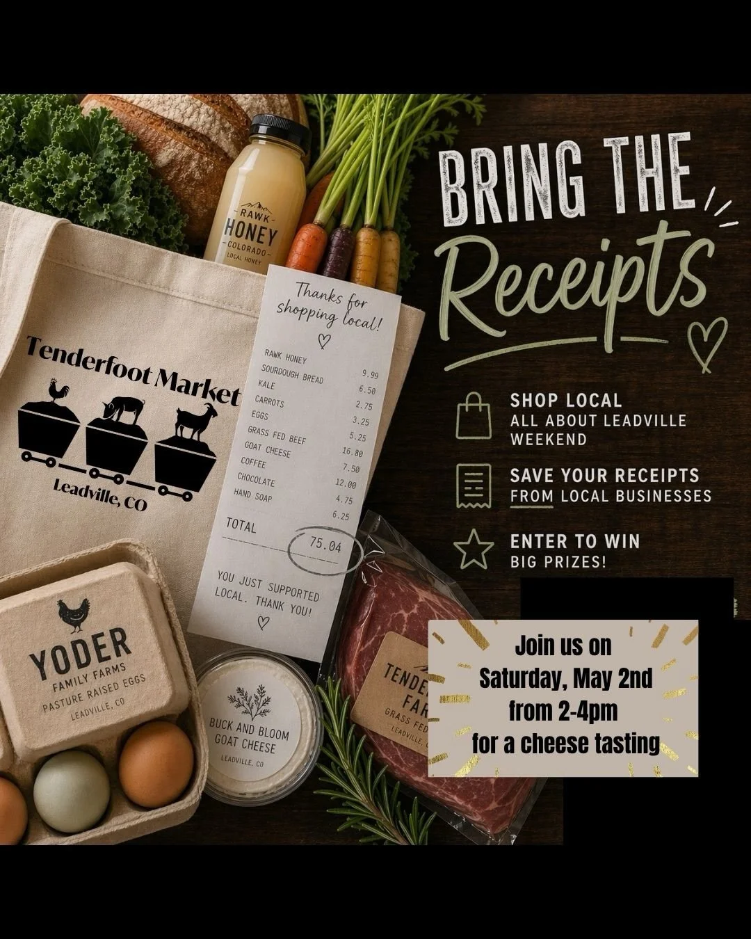 This is your weekend to collect receipts&hellip; and not just the kind you bring to the group chat. 👀🧾

Shop local during All About Leadville Weekend, save your receipts, and turn them into entries for some pretty great prizes. 

And while you&rsqu